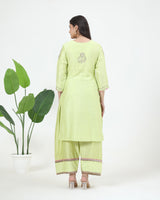 Rangreza Mal Chanderi Kurta Farsi Salwar Set