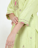 Rangreza Mal Chanderi Kurta Farsi Salwar Set