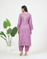 Tussar Silk Kurta 3 Pc Set