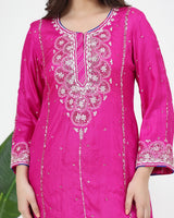 Tussar Silk Kurta 3 Pc Set