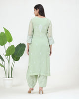 Mal Chanderi Kurta 3 Pc Set