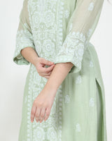 Mal Chanderi Kurta 3 Pc Set
