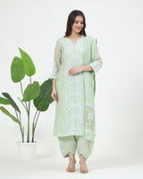 Mal Chanderi Kurta 3 Pc Set