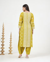 Mal Chanderi Kurta 3 Pc Set