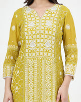Mal Chanderi Kurta 3 Pc Set