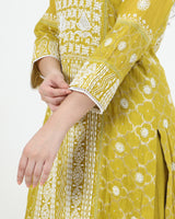 Mal Chanderi Kurta 3 Pc Set