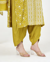 Mal Chanderi Kurta 3 Pc Set