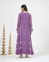 Mal Chanderi Anarkali 3 Pc Set
