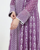 Mal Chanderi Anarkali 3 Pc Set