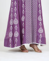 Mal Chanderi Anarkali 3 Pc Set
