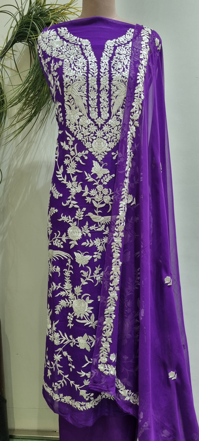 Pure Georgette Parsi 3 Piece Kurta Set