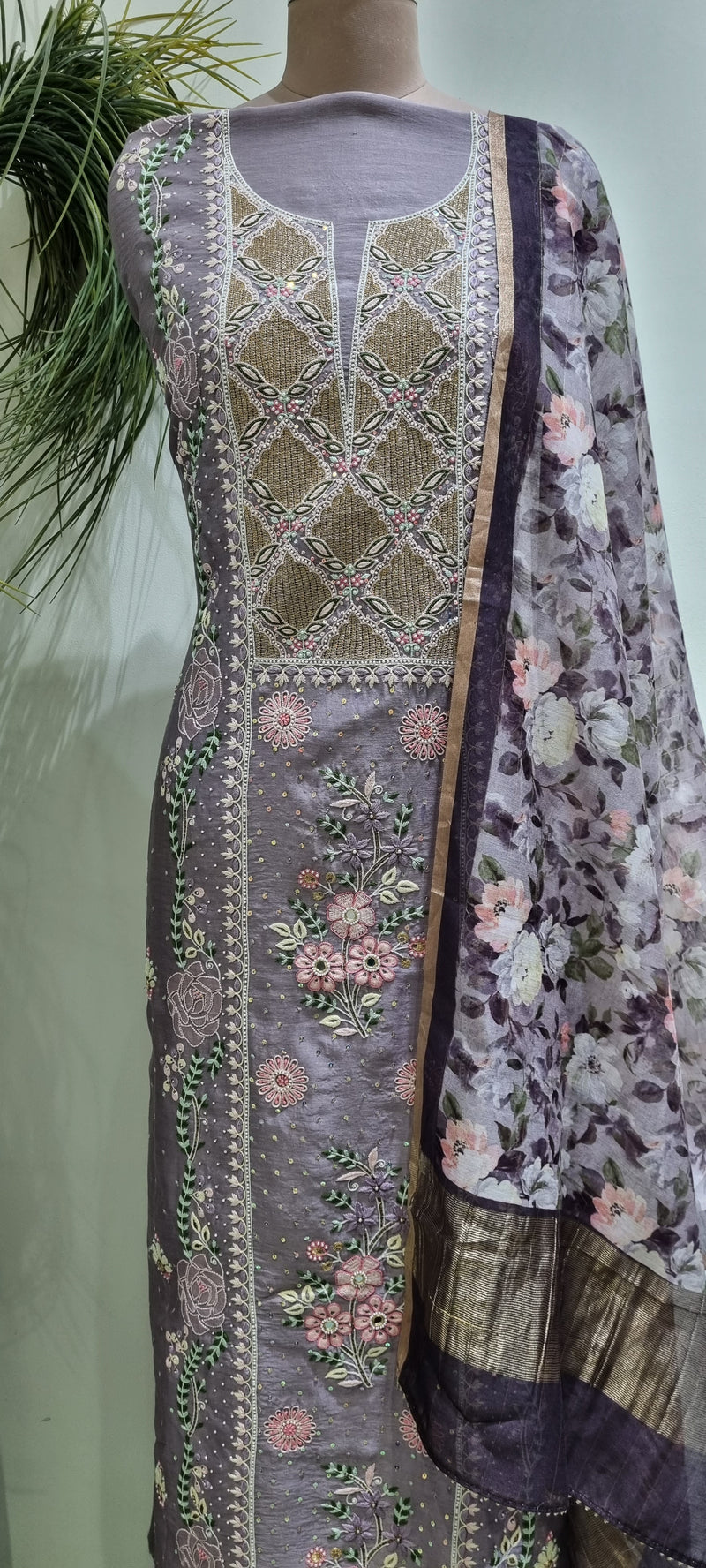 Chanderi Silk 2 Piece Kurta Set