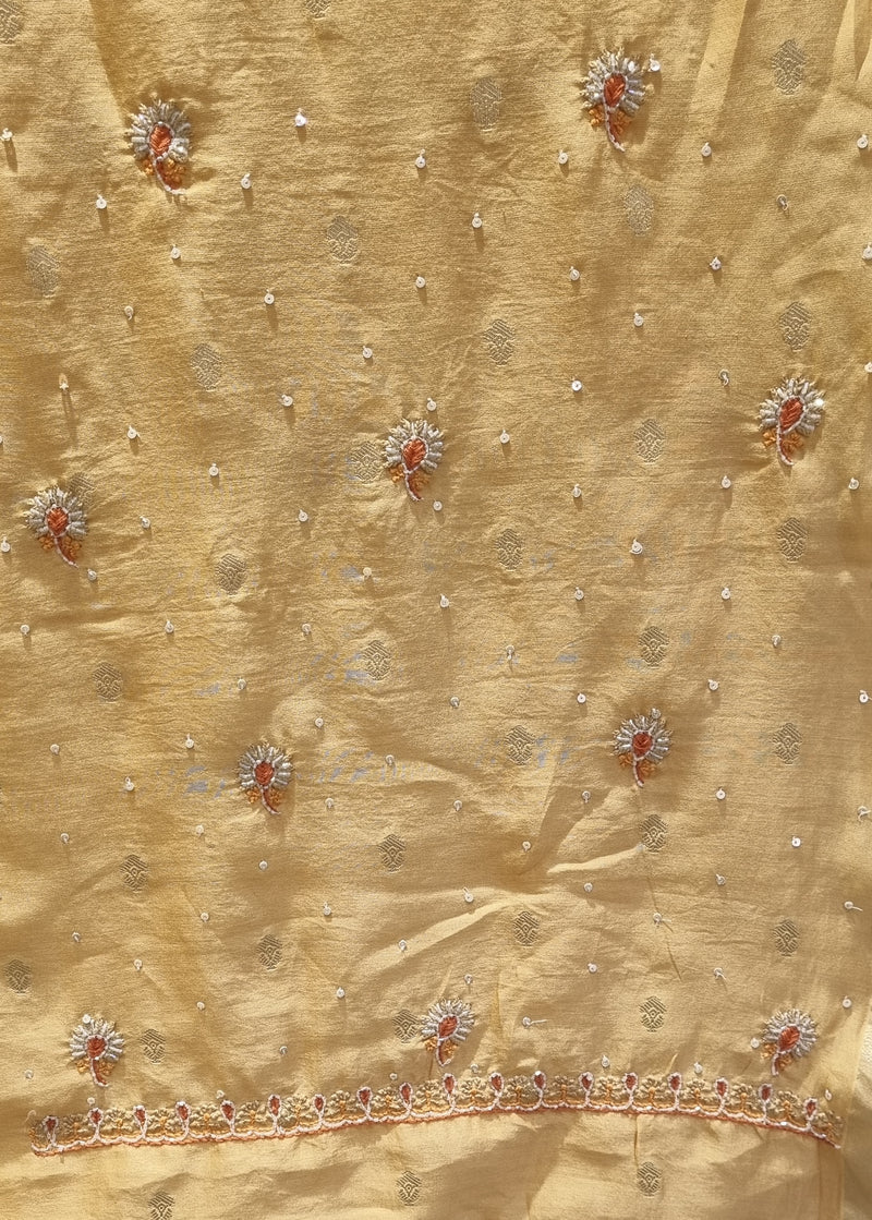 Chanderi Silk with Banarsi Booti 3 Piece Kurta Set