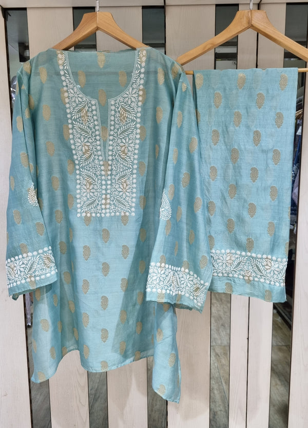 Chanderi Silk with Banarsi Booti Co-ord Set