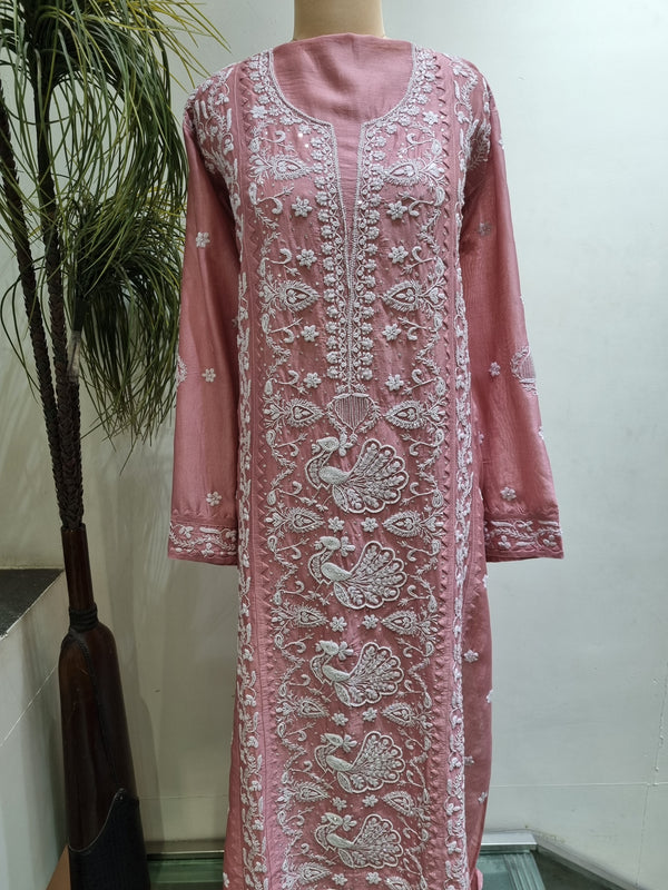 Chanderi Silk 2 Piece Kurta Set