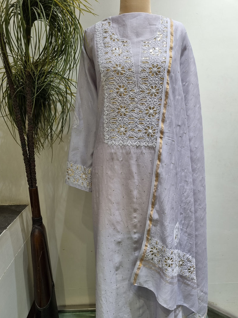 Chanderi Silk 2 Piece Kurta Set