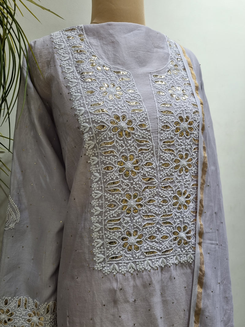 Chanderi Silk 2 Piece Kurta Set