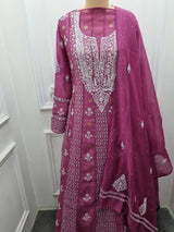 Soft Chanderi Anarkali 2pc - Set