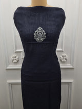 Mal Chanderi 2 Pc Set - Black