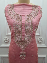 Tussar Silk 2 Pc Set - Pink