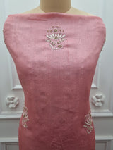 Tussar Silk 2 Pc Set - Pink