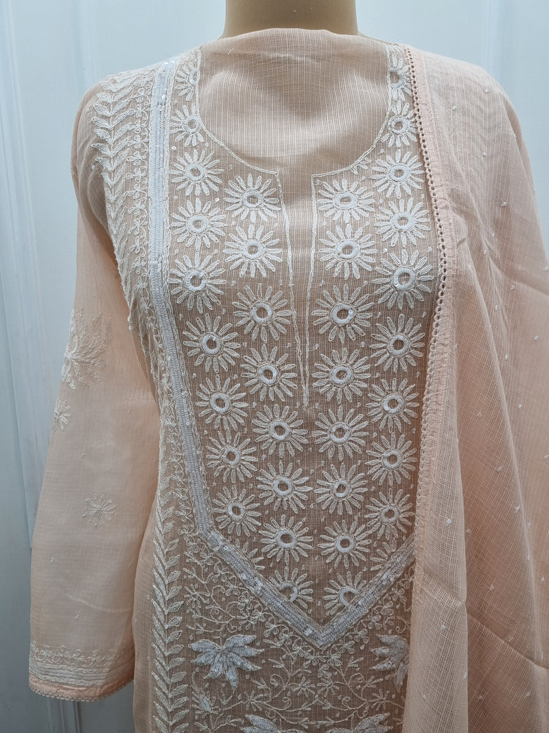 Kota Doriya 2 Pc Set -  Peach