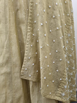 Mal Chanderi Anarkali 2 Pc Set - Green