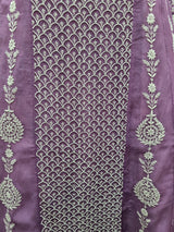 Mal Chanderi Anarkali 2 Pc Set Purpal