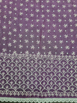 Mal Chanderi Anarkali 2 Pc Set Purpal