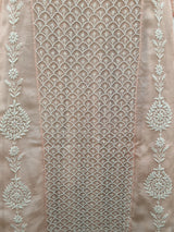 Mal Chanderi Anarkali 2 Pc Set - Peach