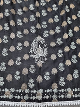 Chanderi Silk Co-ord 2 Pc Set - Black