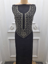 Chanderi Silk 2 Pc Set - Black