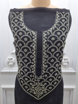 Chanderi Silk 2 Pc Set - Black