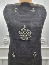 Chanderi Silk 2 Pc Set - Black