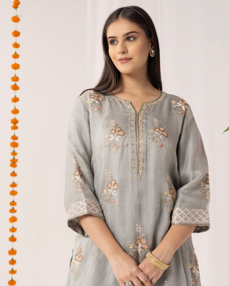 Pure Organza Kurta 3 Pc Set