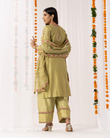 Chanderi Silk Kurta 3 Pc Set
