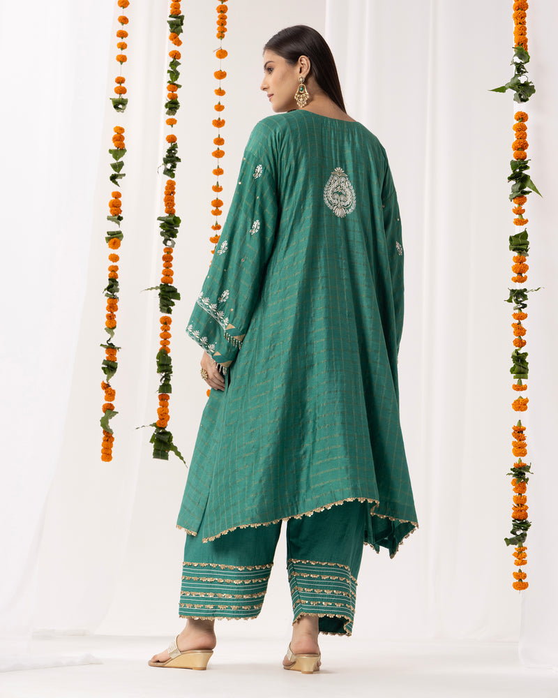 Gulzar Monga Silk co-ord Set