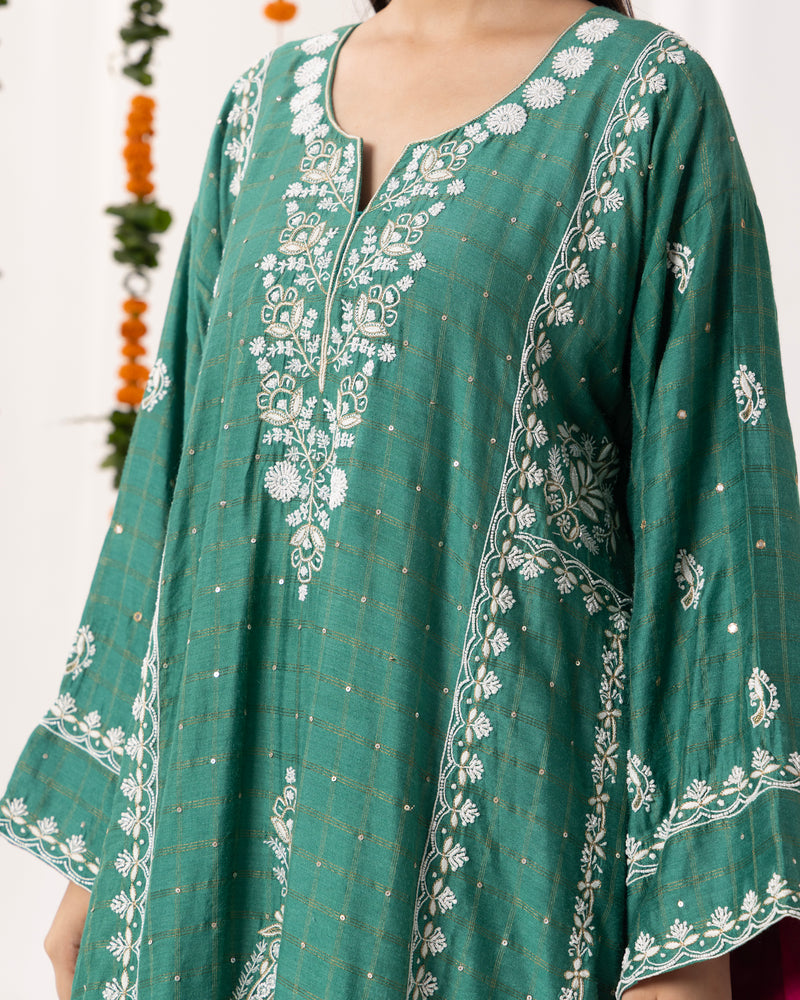 Gulzar Monga Silk co-ord Set