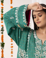 Gulzar Monga Silk co-ord Set