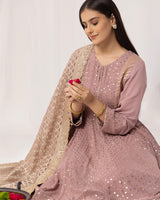 Pure Georgette Anarkali 3 Set