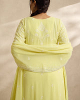 Pure Georgette Kurta 3 Pc Set