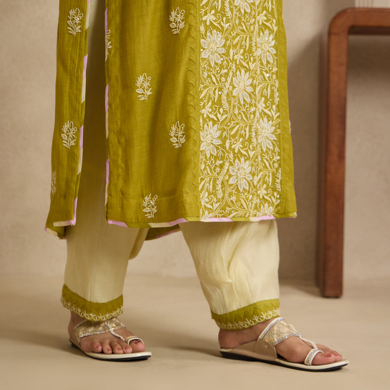 Nayab Mal Chanderi Kurta Set