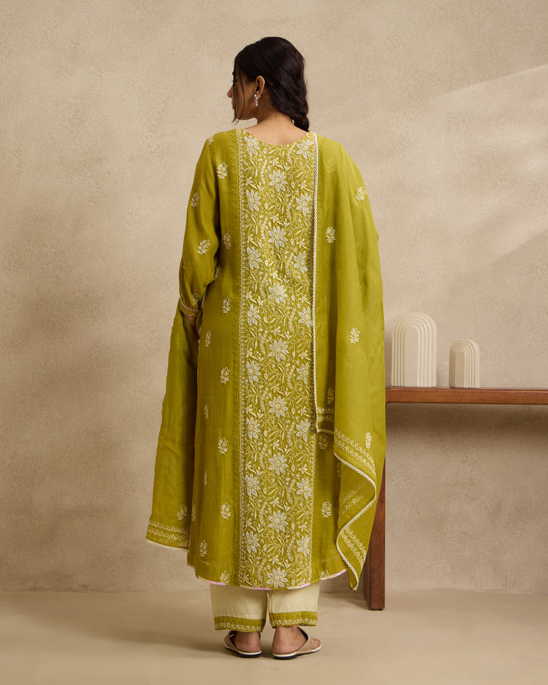 Nayab Mal Chanderi Kurta Set