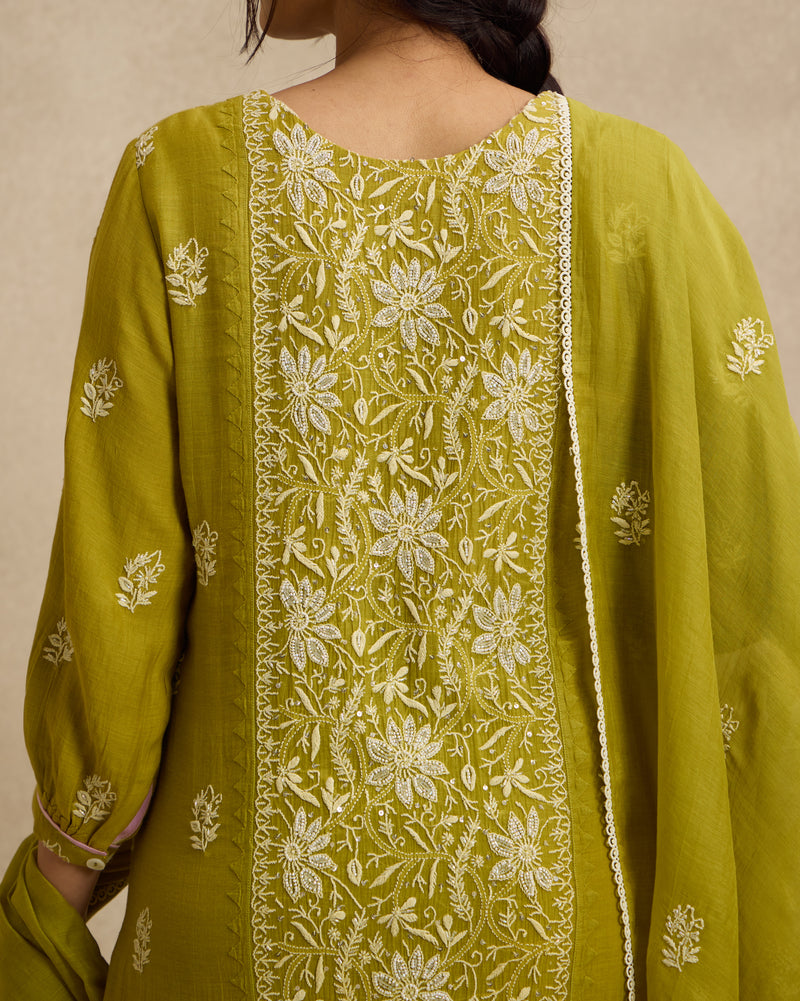 Nayab Mal Chanderi Kurta Set