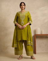 Zehra Mal Chanderi Kurta Set