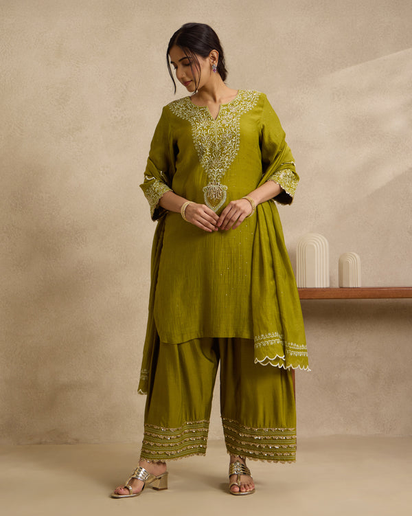 Zehra Mal Chanderi Kurta Set