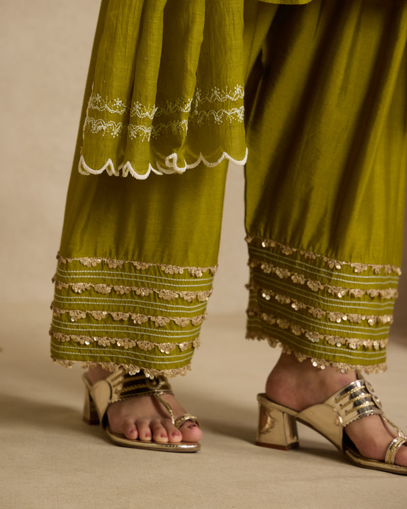 Zehra Mal Chanderi Kurta Set