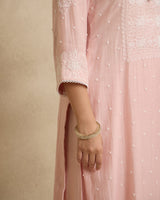 Saher Mal Chanderi Chikankari Kurta Set