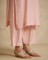 Saher Mal Chanderi Chikankari Kurta Set