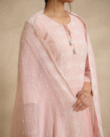 Saher Mal Chanderi Chikankari Kurta Set